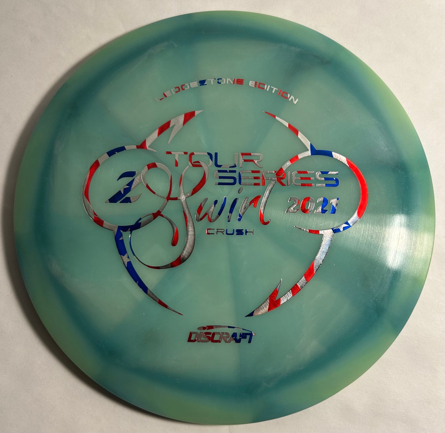 Discraft Crush Z Swirl Tour Series - Red, White, and Blue Stamp - 9.8/10 - 175g